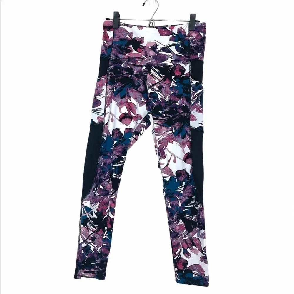 TKO Floral Yoga Exercise Legging Crop Pants - Picture 3 of 12